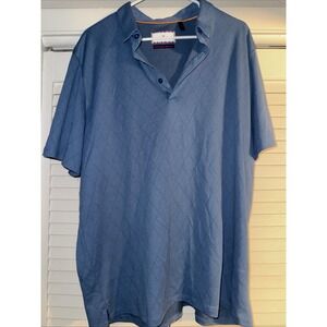 Modern Ambition Men XL Diamond Texture Polo Performance Stretch Moisture Wicking